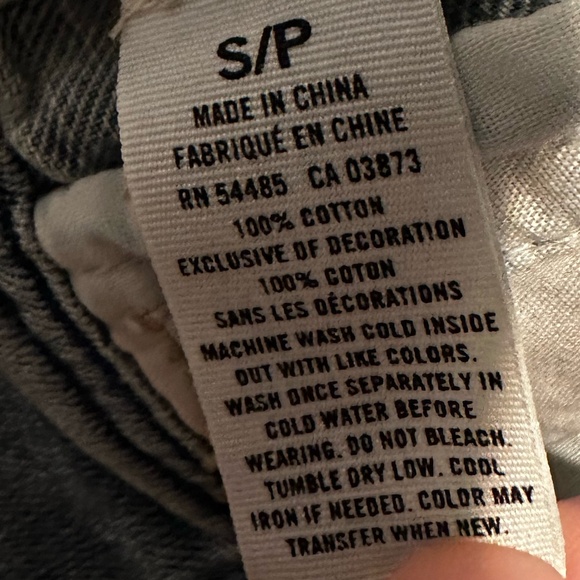 American Eagle Distressed Denim Blue Jean Vest ~ Small Petite - Picture 6 of 6